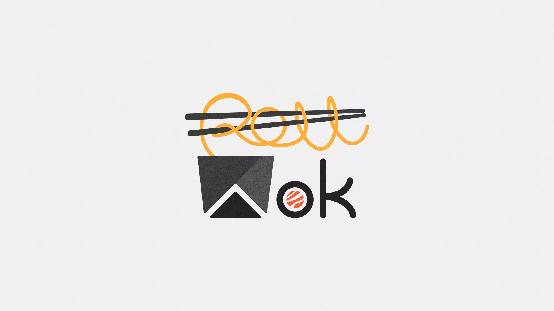 Разработка логотипа суши-бара «Roll Wok Club» в Гусеве